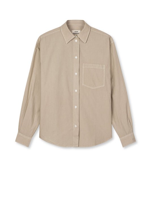 Crispy Poplin Carol Shirt, Plaza Taupe