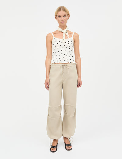 Pointella Trilla Top AOP, Dot AOP Vanilla Ice