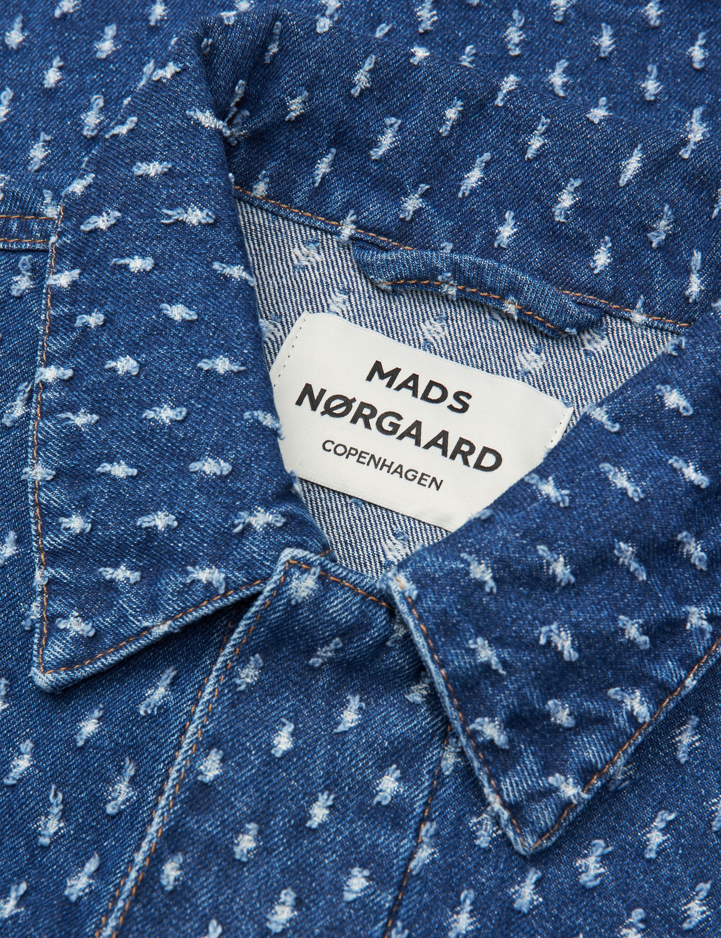 Distres Denim Solar Jacket, Mid Blue Denim
