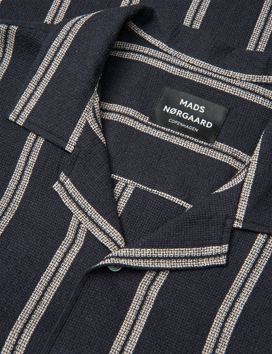 Texture Kenji Shirt SS ST., Black/Plaza Taupe