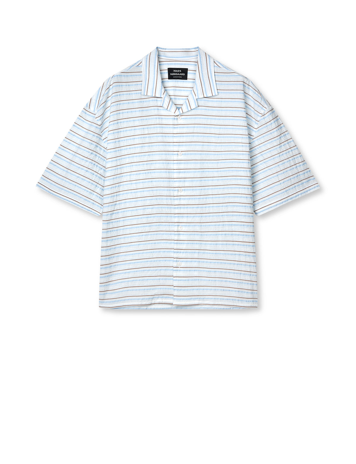 Stelo Resort Big Shirt, White/Cashmere Blue/Plaza Taup