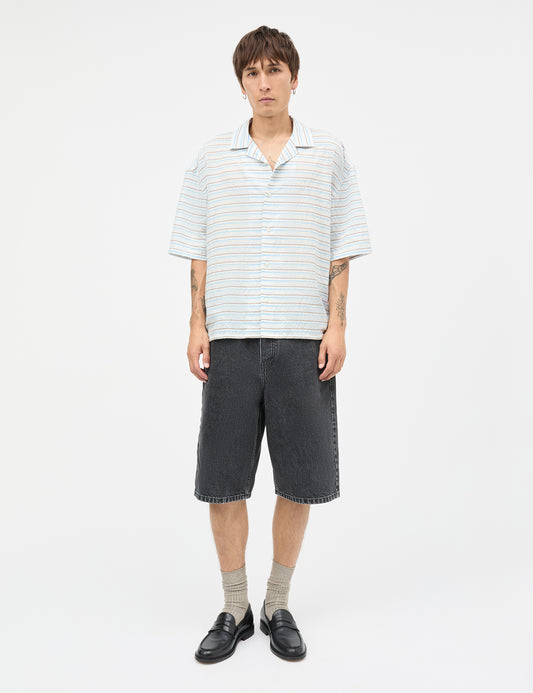 Stelo Resort Big Shirt, White/Cashmere Blue/Plaza Taup
