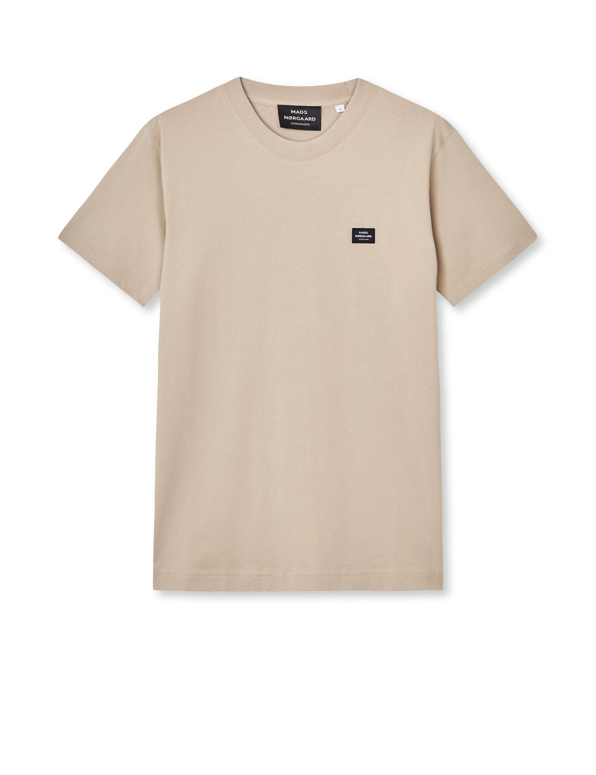 Cotton Jersey Frode Patch Tee, Plaza Taupe