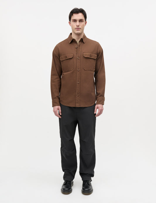 Dyed Canvas Skyler Shirt FAV, Cocoa