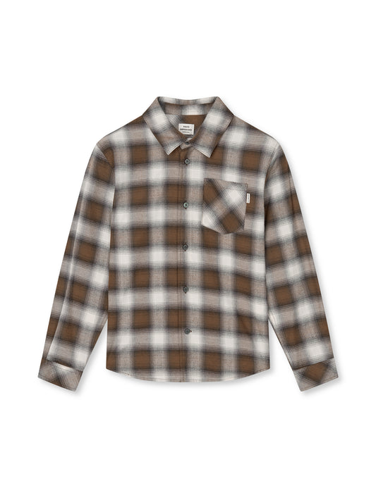 Flannel Check Svano Shirt, Cocoa CH.