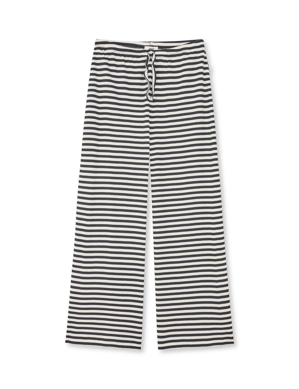 2x2 Cotton Stripe Verona Pants, Black/Vanilla Ice
