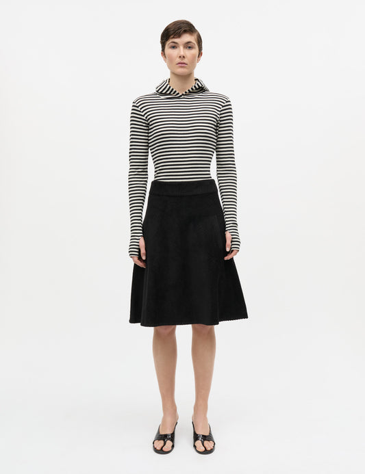 Pretty Cord Stelly Skirt, Black