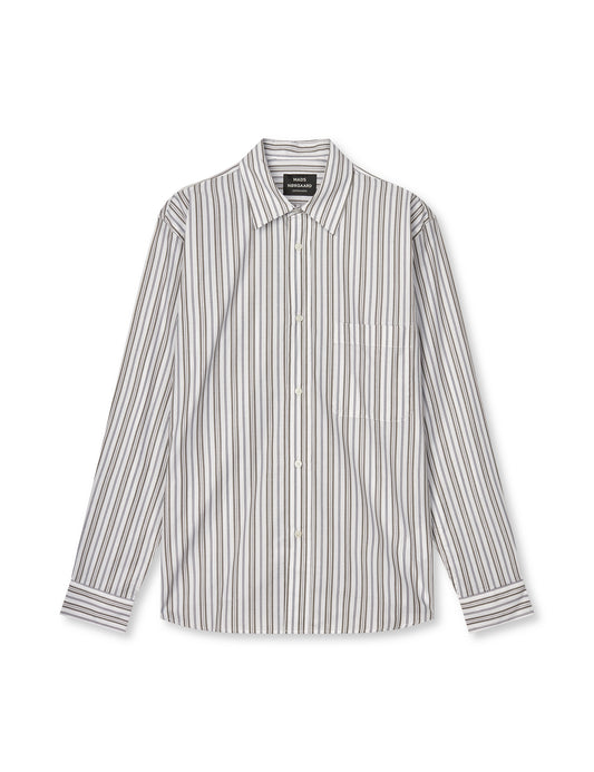 Cotton Soft Marcel Shirt, White/Tarmac ST.