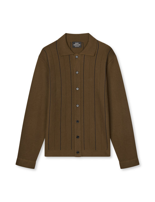 Classy Brando Polo LS Knit, Cocoa