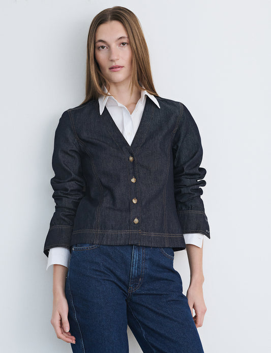 Cosy Denim Maya Shirt, Rinse