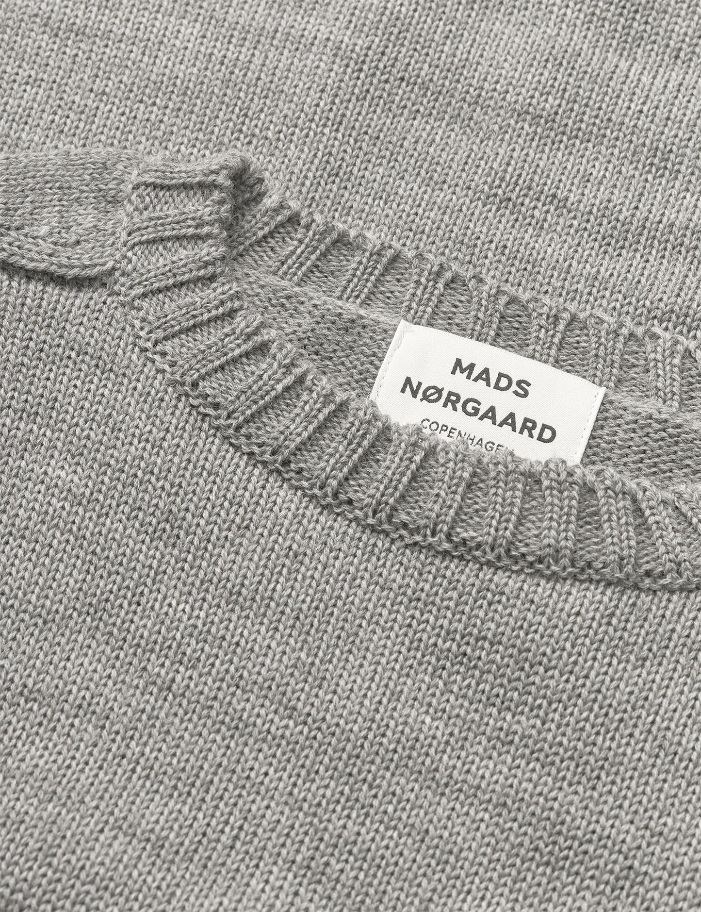 Wool Karoline Sweater, Mid Grey Melange