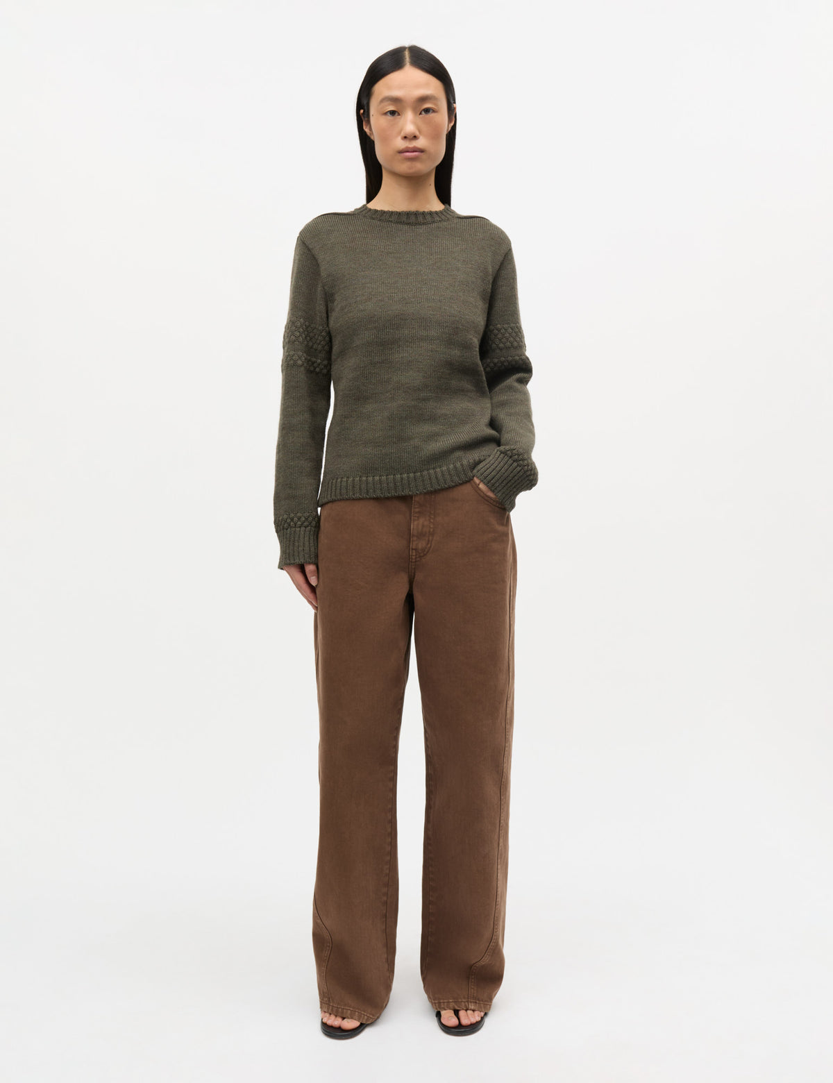 Wool Karoline Sweater, Tarmac Melange