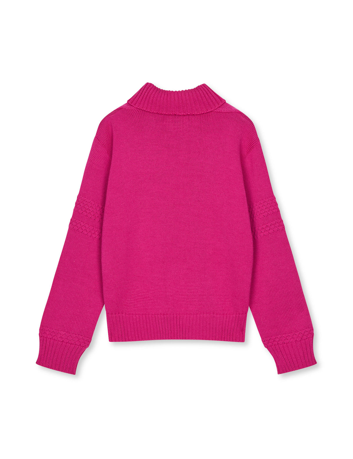 Wool Berthe Turtleneck Sweater, Rose Violet