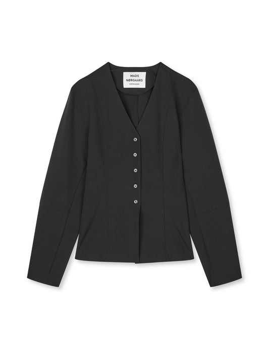 Stretchy Nylon Sara Jacket, Black
