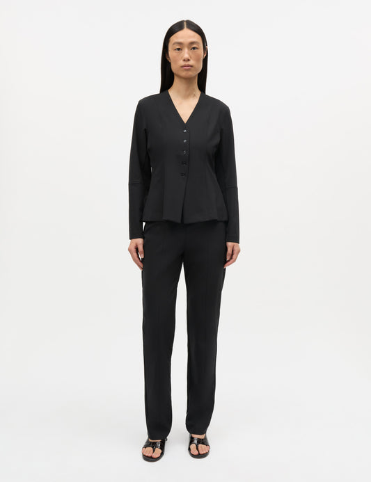 Stretchy Nylon Sara Jacket, Black