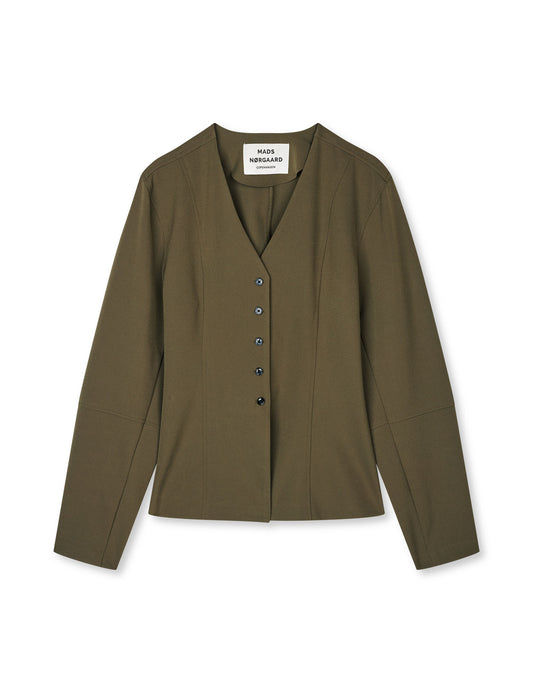 Stretchy Nylon Sara Jacket, Tarmac