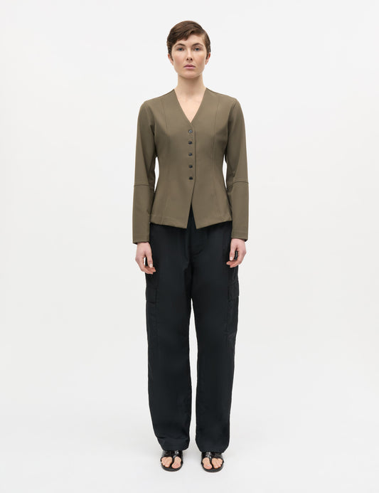 Stretchy Nylon Sara Jacket, Tarmac