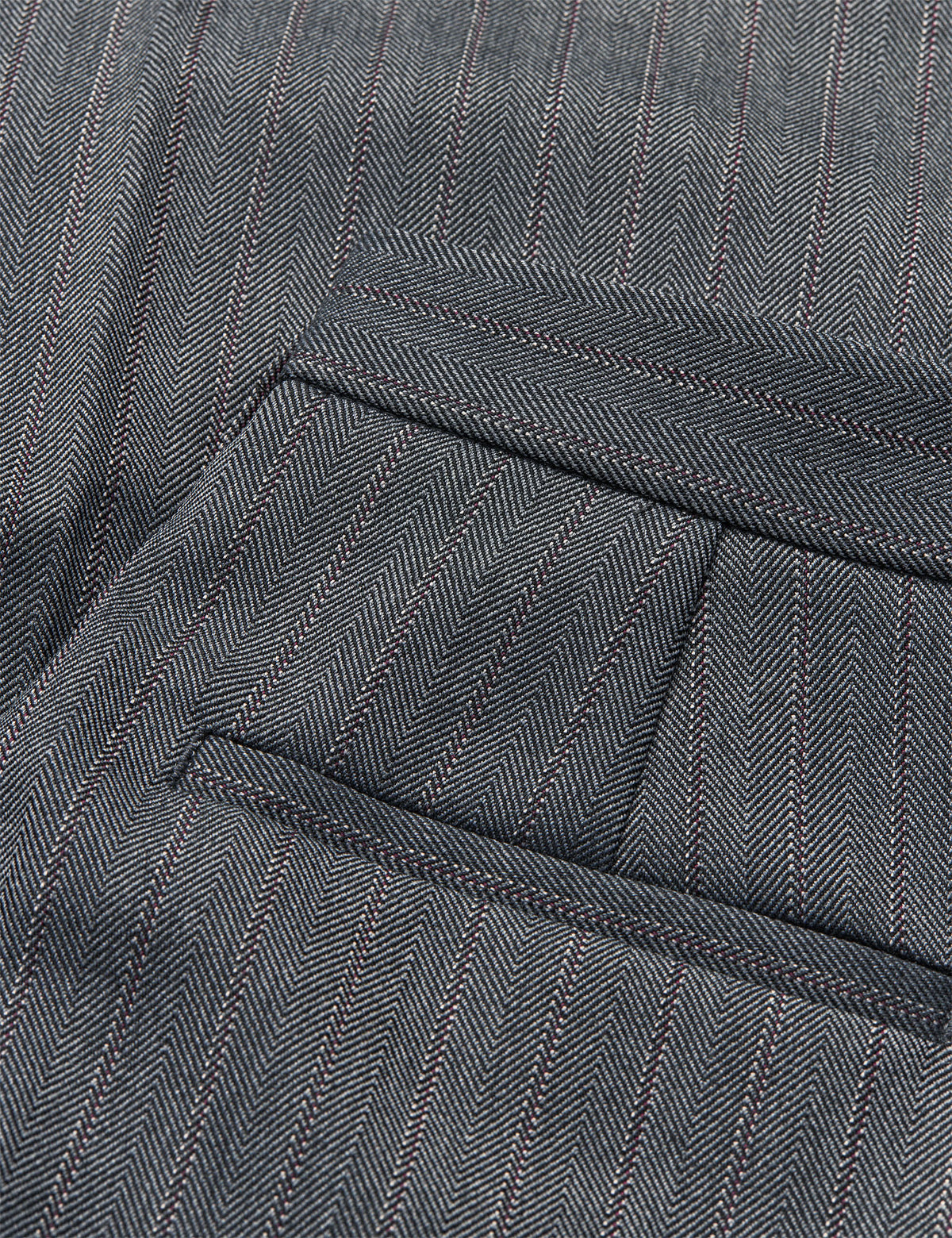 Herringbone Pin Maria Pants, Dark Grey Melange/Winetasting
