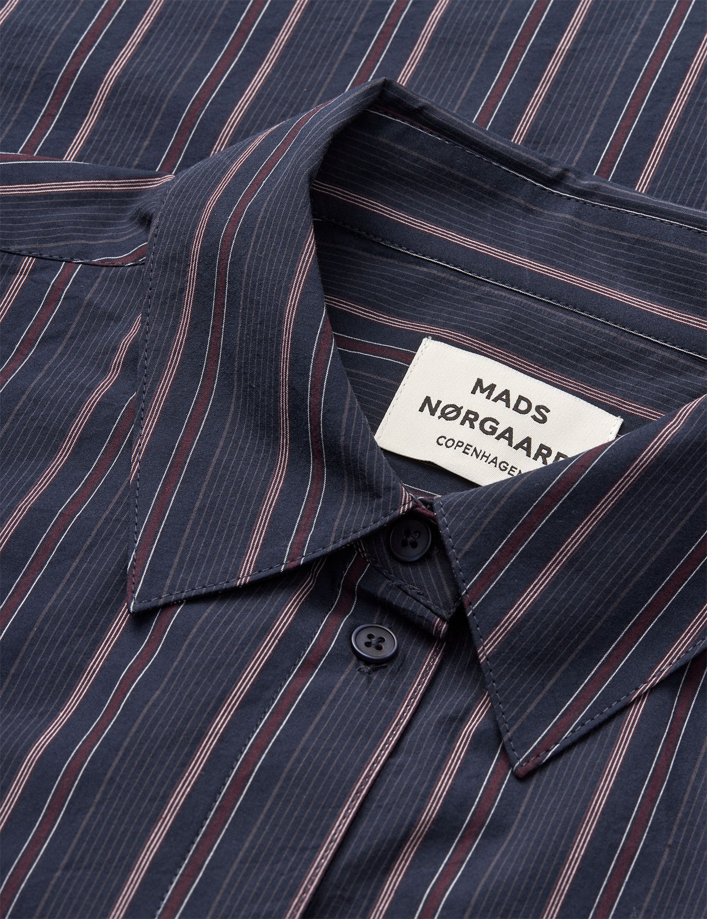 Peach Poplin YD Shelly Shirt, Pinstripe/Sky Captain