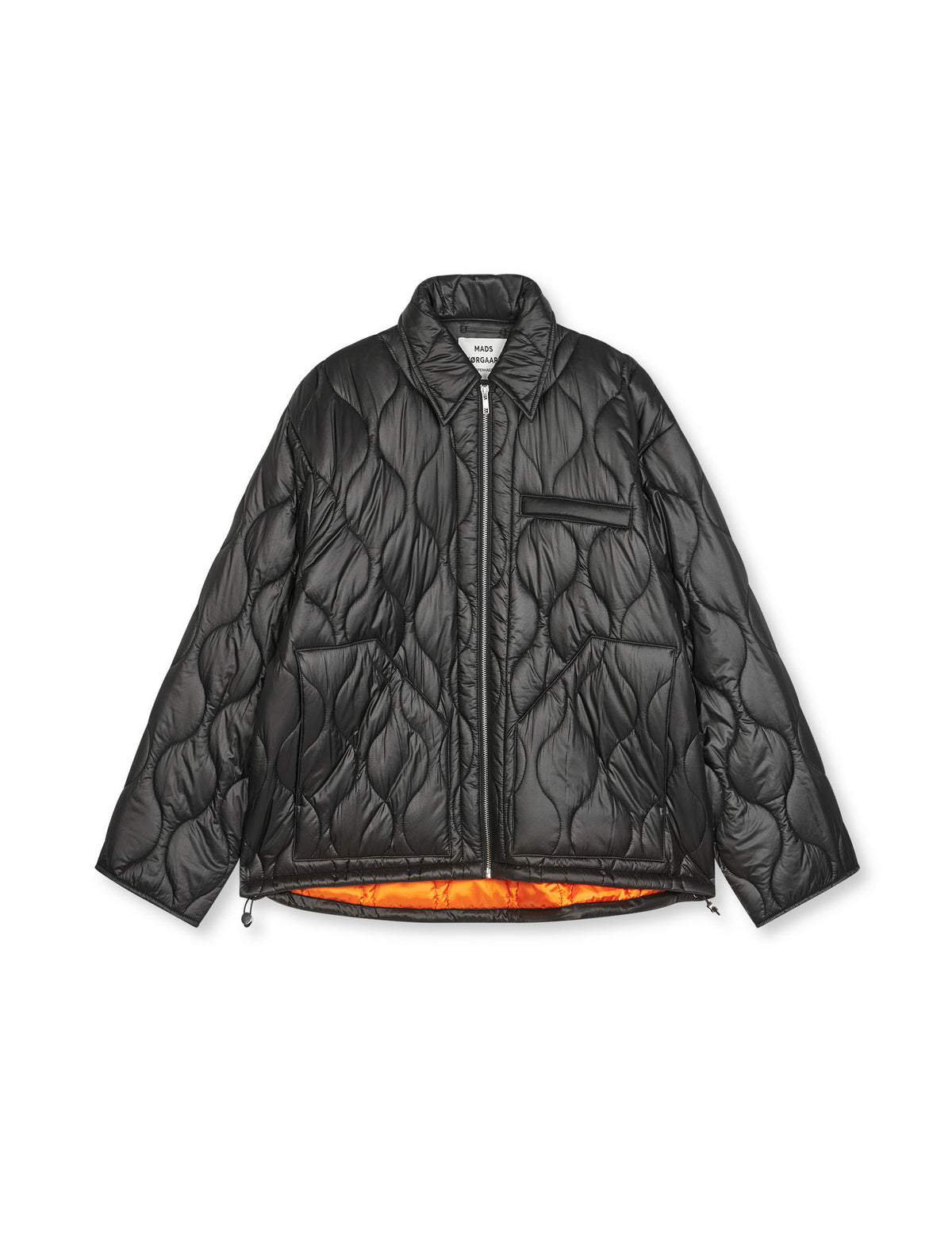 Shiny Ripstop Flora Jacket, Black