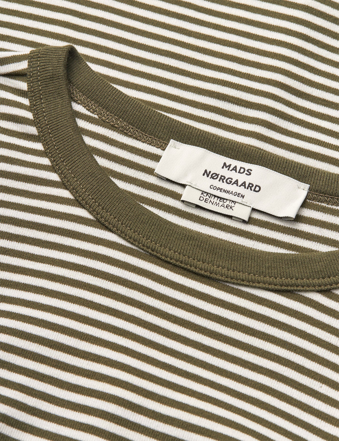 Grace Jersey Stripe Camille Tee LS, White/Tarmac