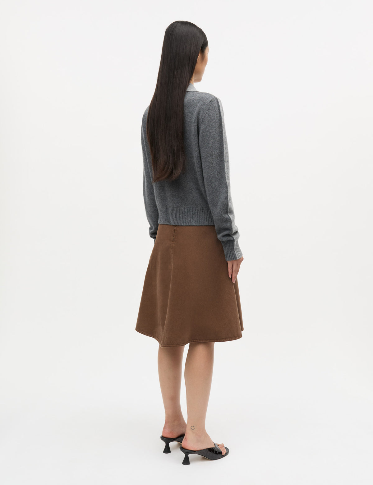 Soil Denim Stelly Skirt, Cocoa