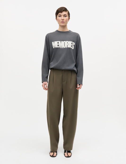 Cotton Jersey Jerry Tee LS, Washed Black