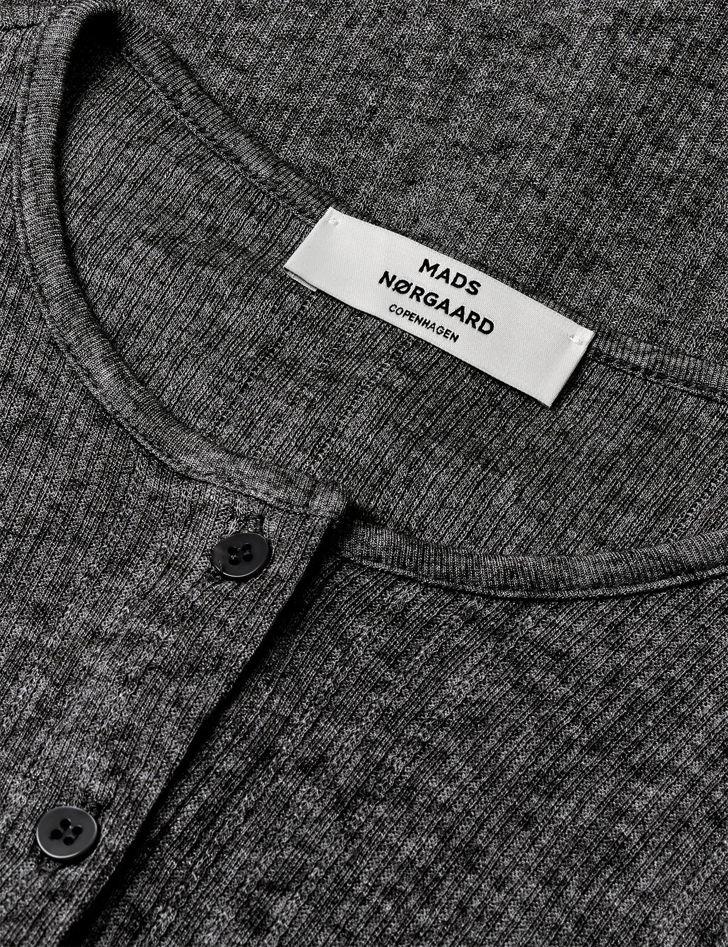 Point Wool Amy Cardigan, Dark Grey Melange