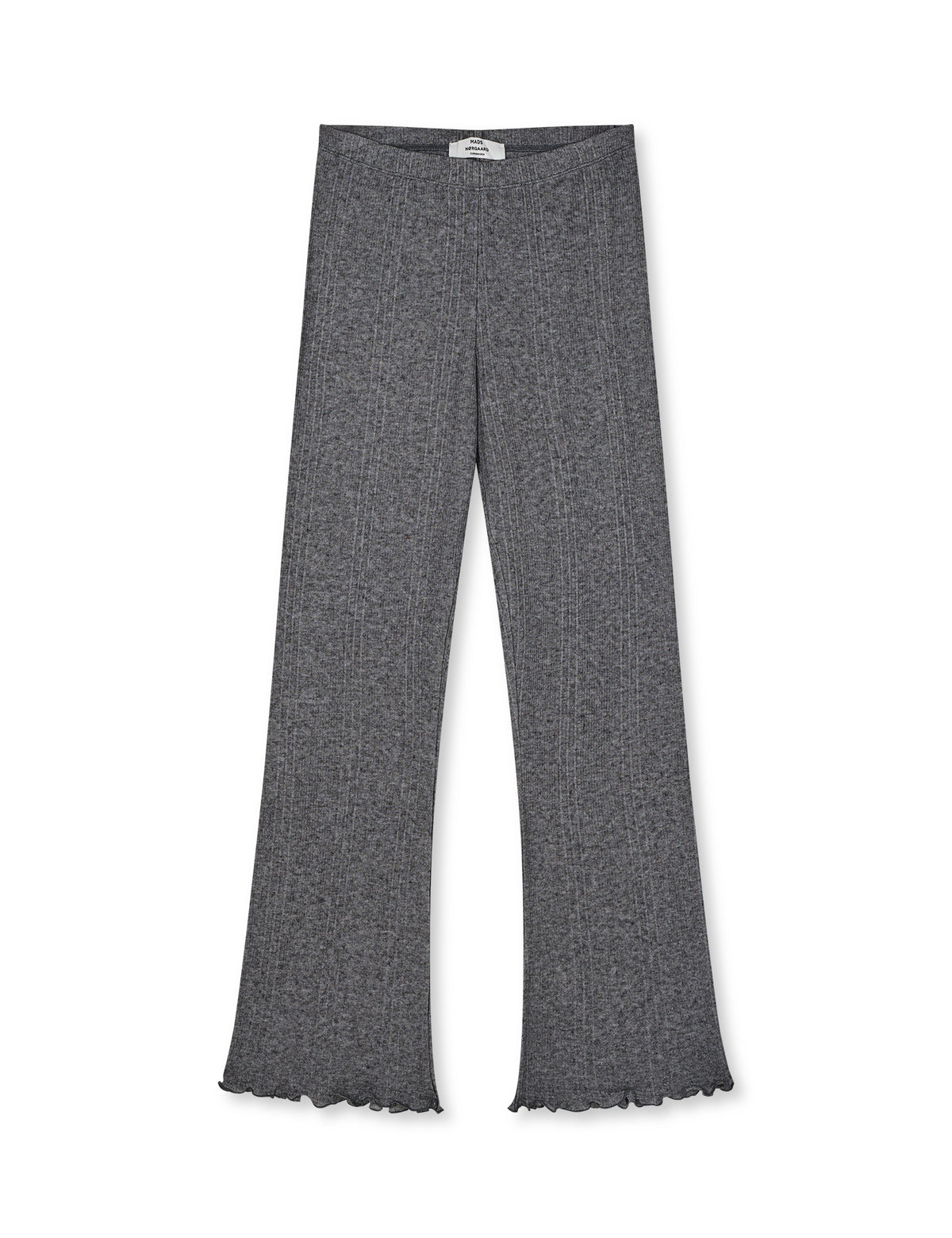Point Wool Lonnie Pants, Dark Grey Melange