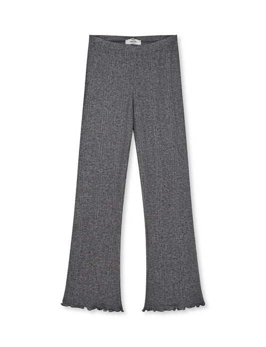 Point Wool Lonnie Pants, Dark Grey Melange