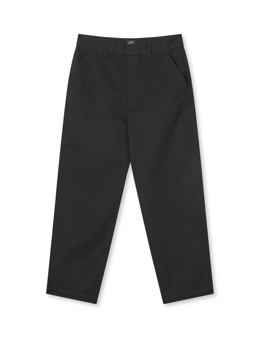 Cotton Twill Henry Pants, Black