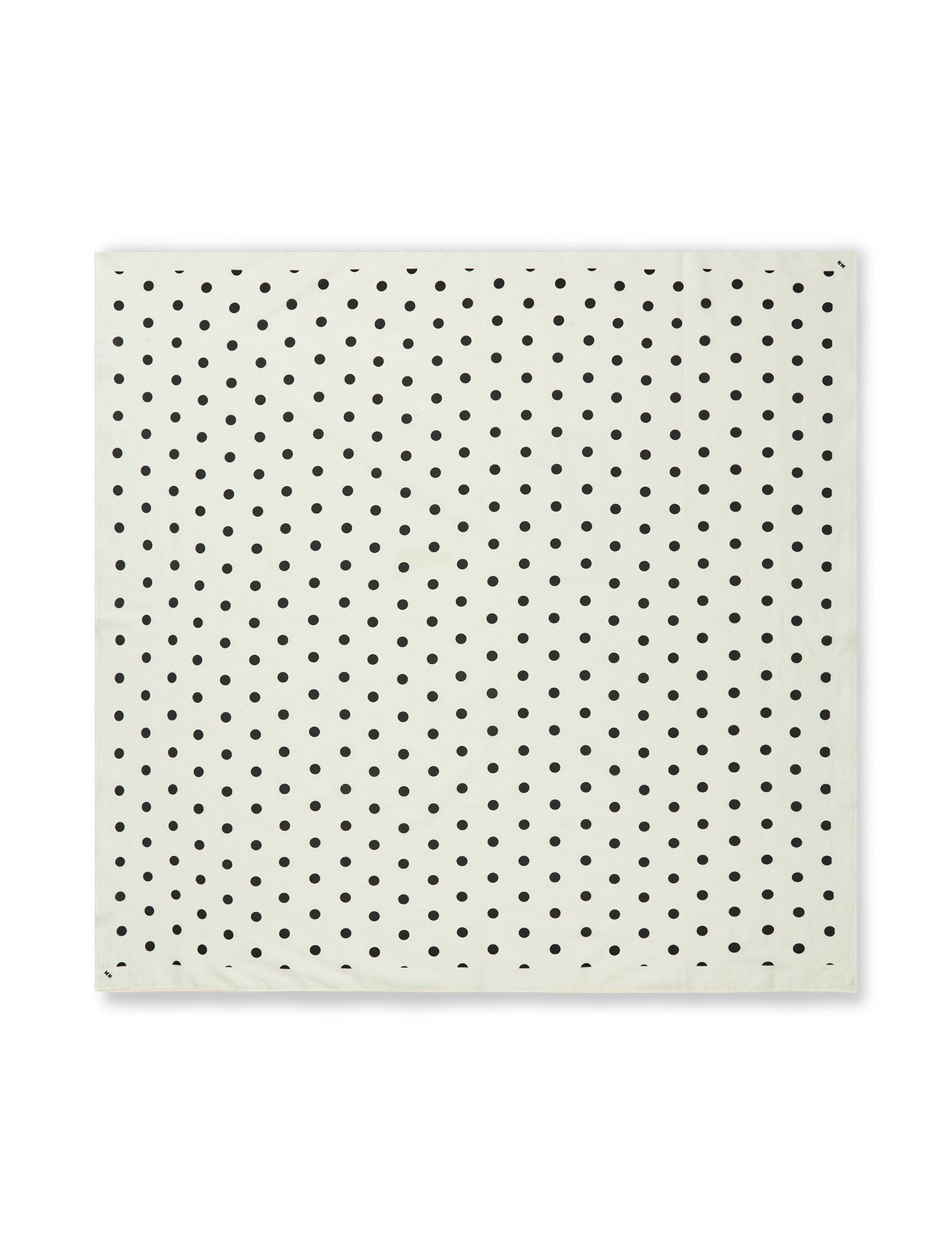 Soft Cotton Big Dot Scarf, Dot AOP/Black