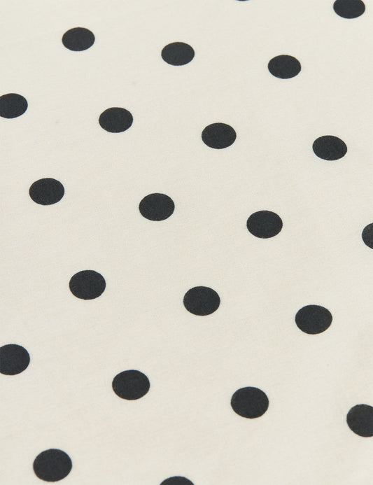 Soft Cotton Big Dot Scarf, Dot AOP/Black