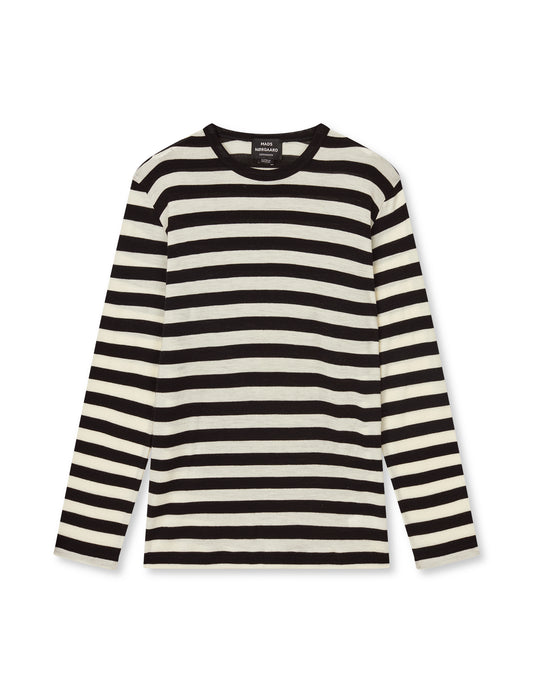 Fine Wool Tobias Knit, Black/Vanilla Ice