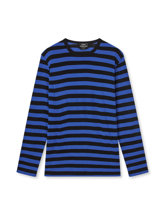 Fine Wool Tobias Knit, Asphalt/Lapis Blue