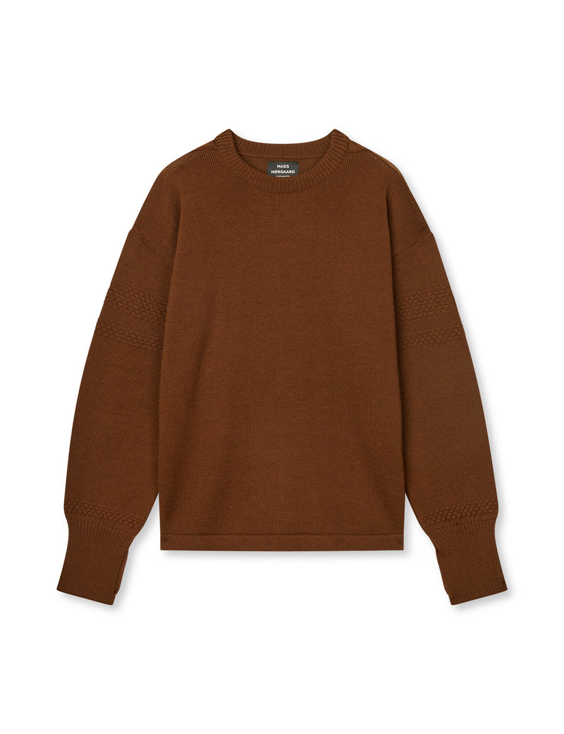 Wool Kjeld Knit, Cocoa – MADS NØRGAARD – COPENHAGEN