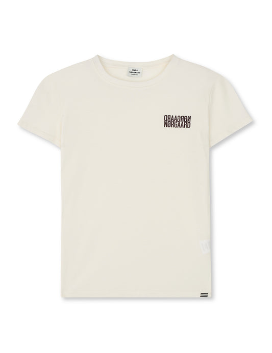 Single Cotton Tuvina mini mirror Tee, Vanilla Ice