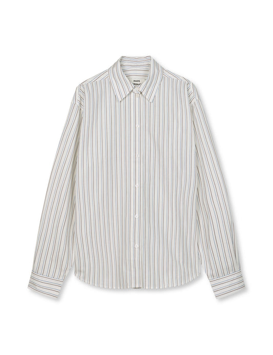 Cohen Poplin Crelly Shirt, Snow White/Winetasting