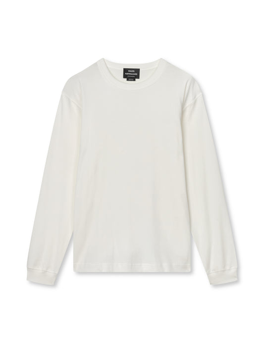 Klassik Rib Esben LS Tee, White