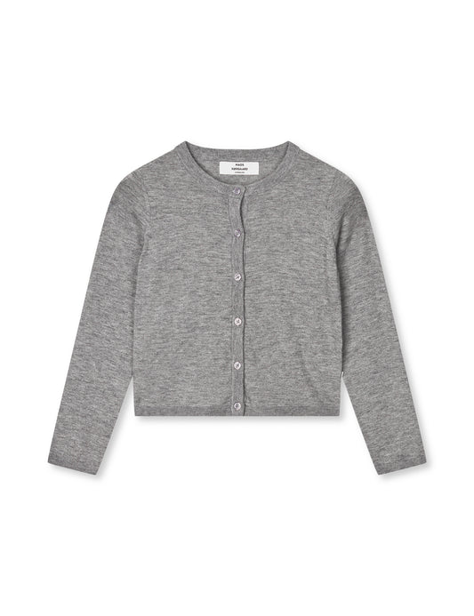 Fine Merino Charlie Knit, Mid Grey Melange