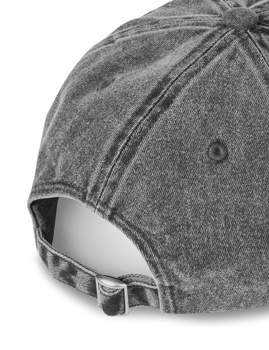 Washed Cotton Twill Coal Cap, Black