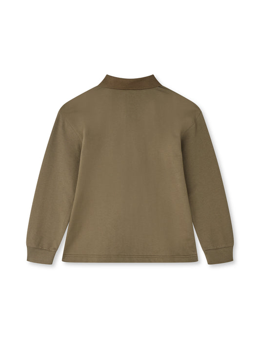 Light Terry Jan Polo L/S, Tarmac