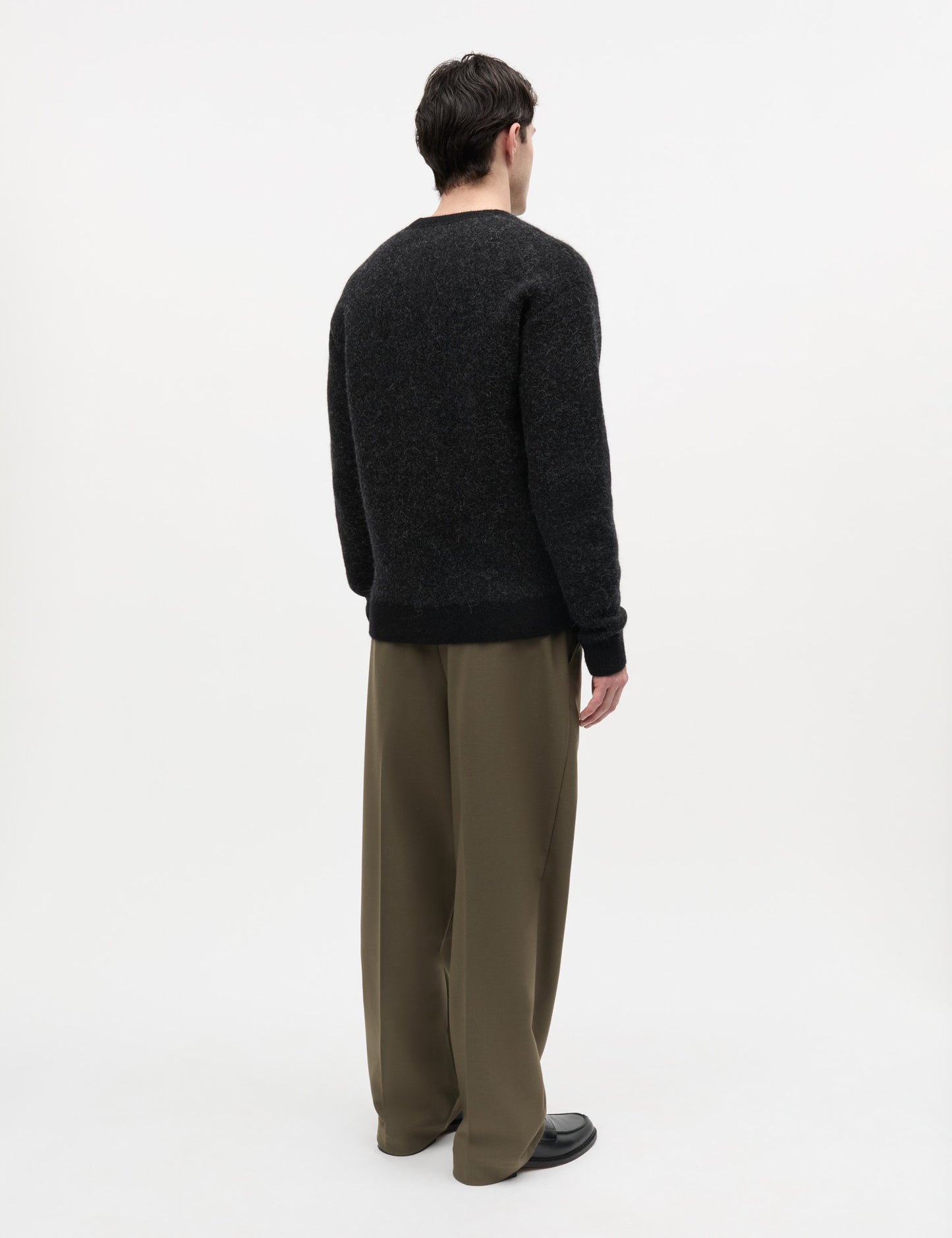 Alpaca Wool Vilhelm Flower Knit, Black