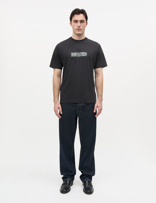 Cotton Jersey Print Frode Tee, Black