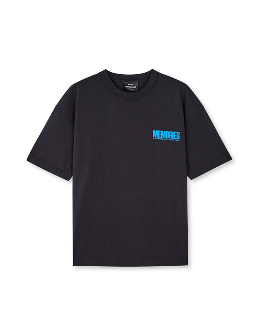 Open-End Dye Big Flower Tee, Black