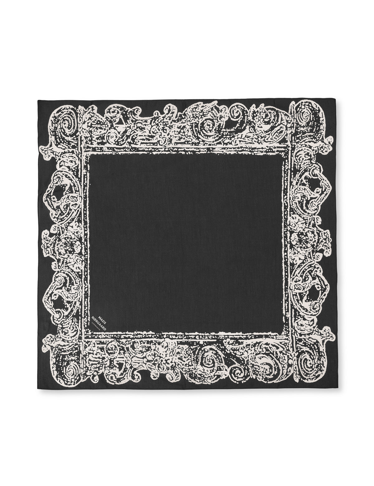Soft Cotton Scarf, Frame AOP/Black