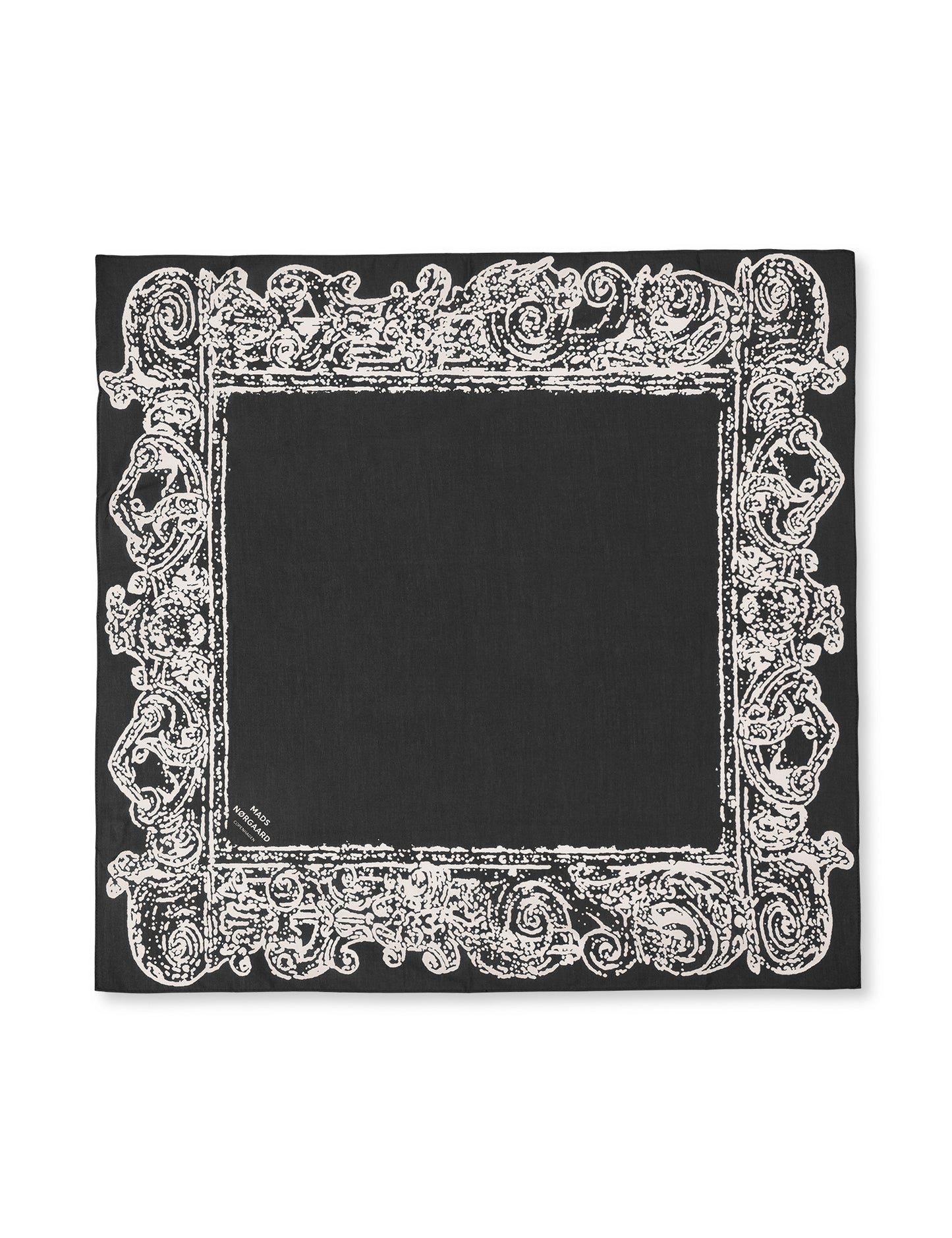 Soft Cotton Scarf, Frame AOP/Black