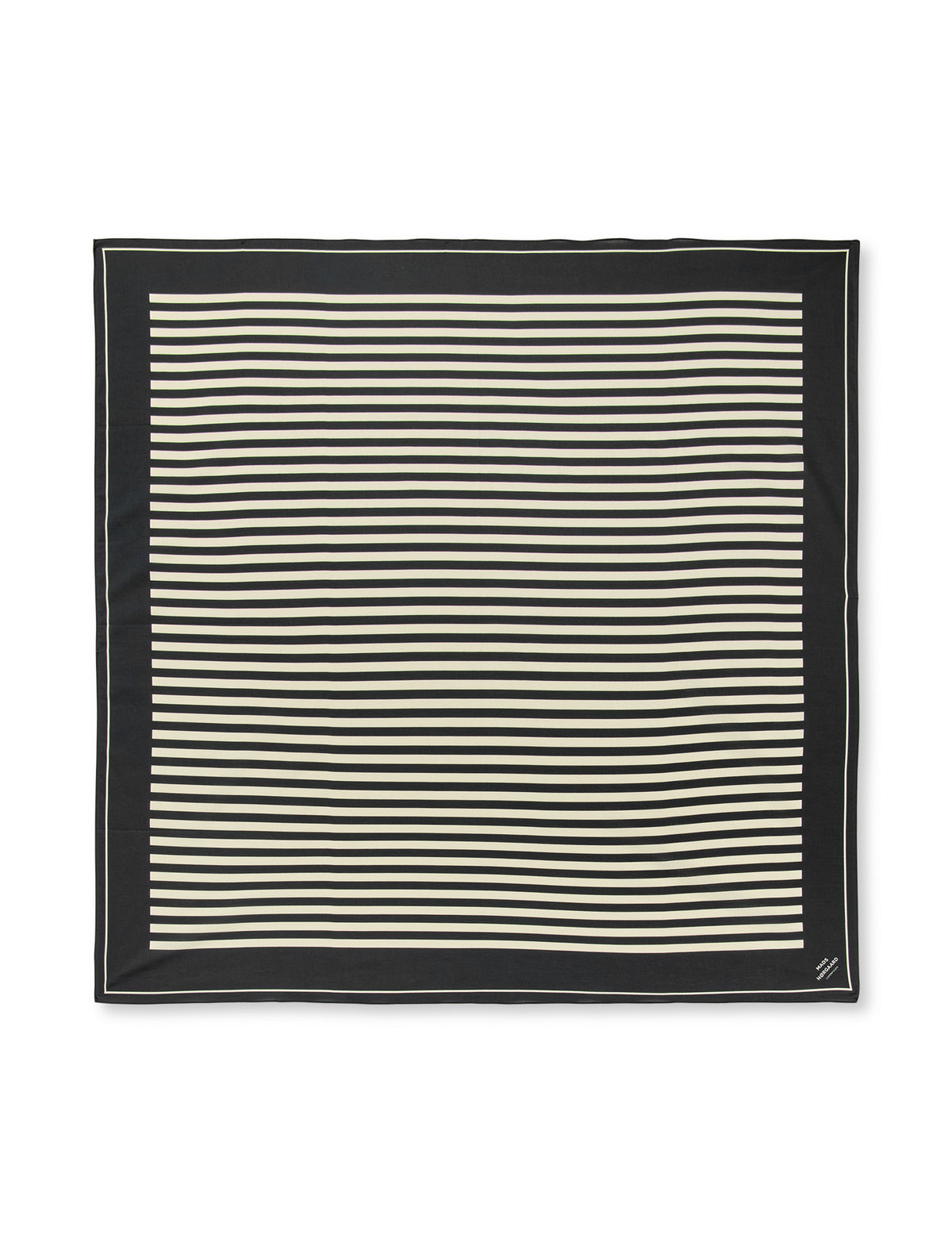 Soft Cotton Scarf Big, Stripe AOP/Black