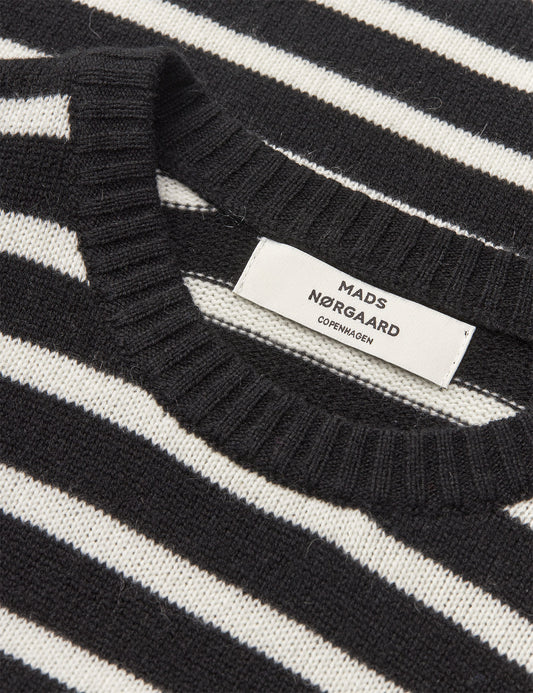 Amber Ingrid Knit, Black/Vanilla Ice