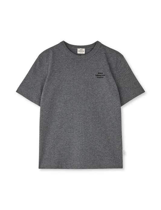 Cotton Jersey Theo Tee, Dark Grey Melange